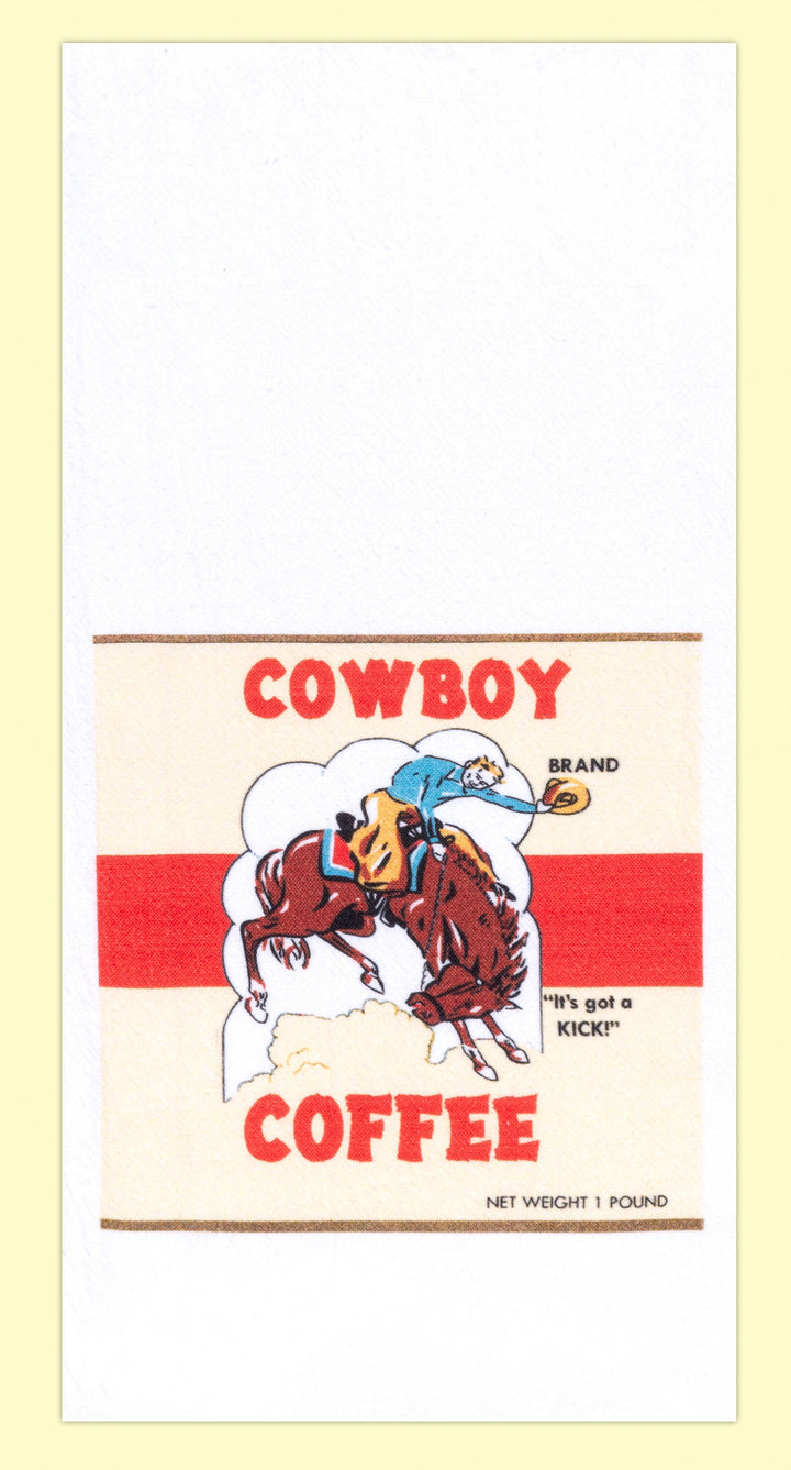 Cowboy Coffee  Retro Flour Sack Kitchen Towel