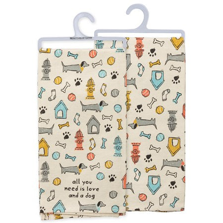 Kitchen Towel-Love and a Dog