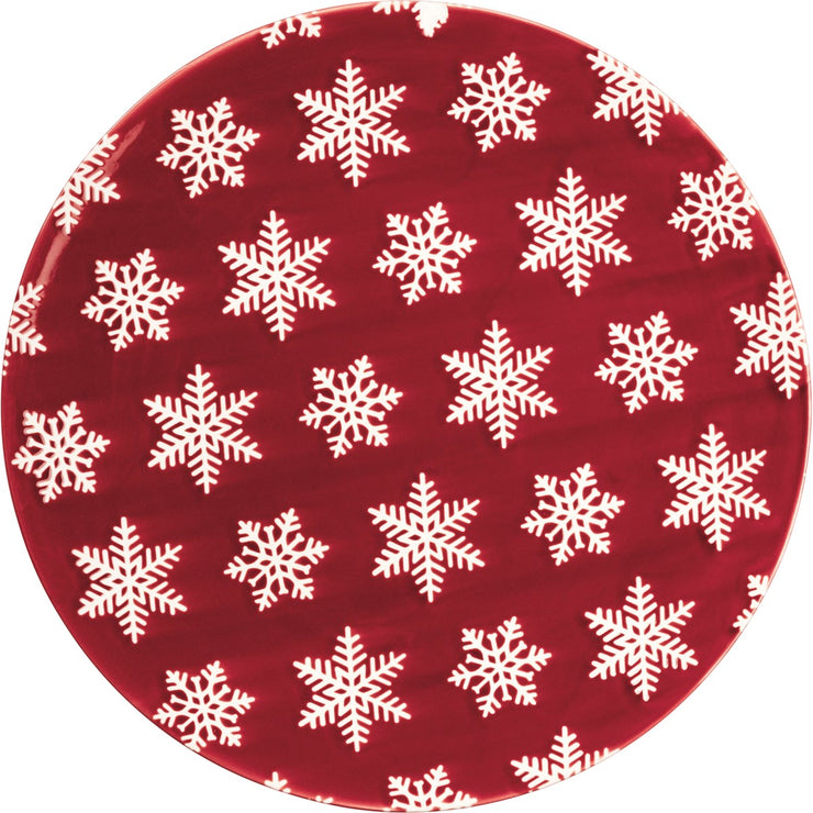 Plate Lg - Snowflake