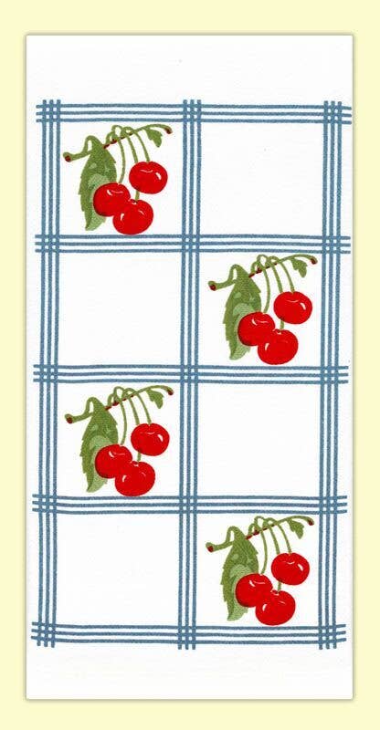 Country Cherry Retro Flour Sack Kitchen Towel