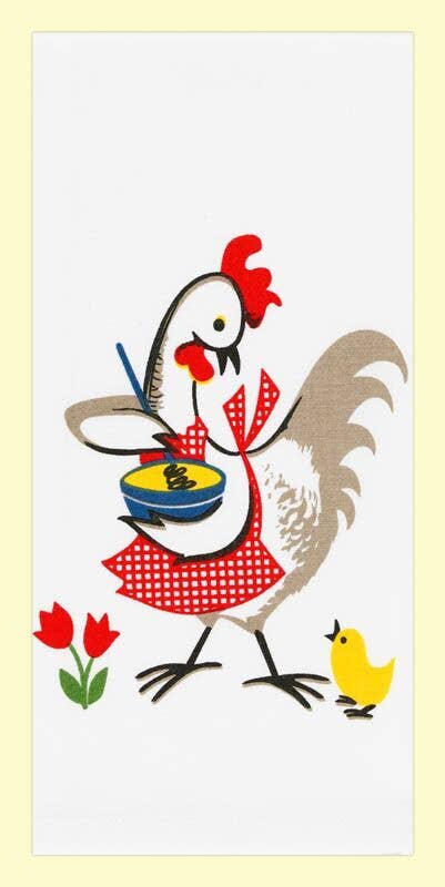 Kitchen Chicken Retro Flour Sack Kitchen Towel