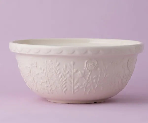 In the Meadow Rose - Cream Mixing Bowl 11.75" (S12)