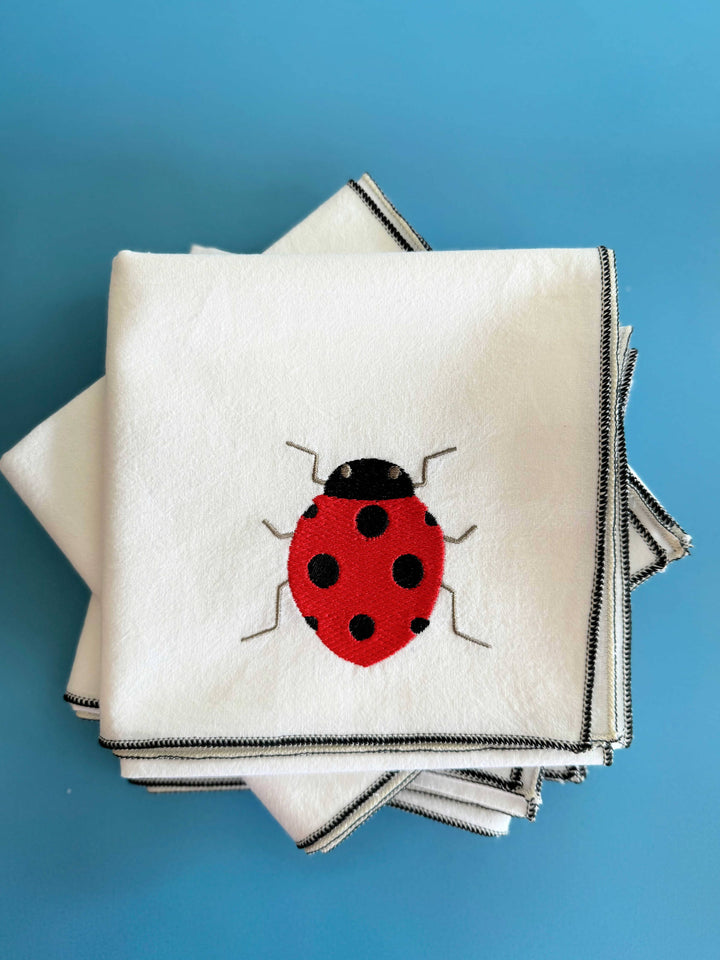 Love Bug Kitchen Towel -  Embroidered