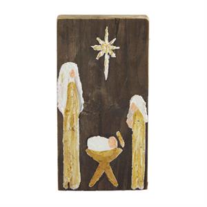 Small Nativity Reclaimed Plaque