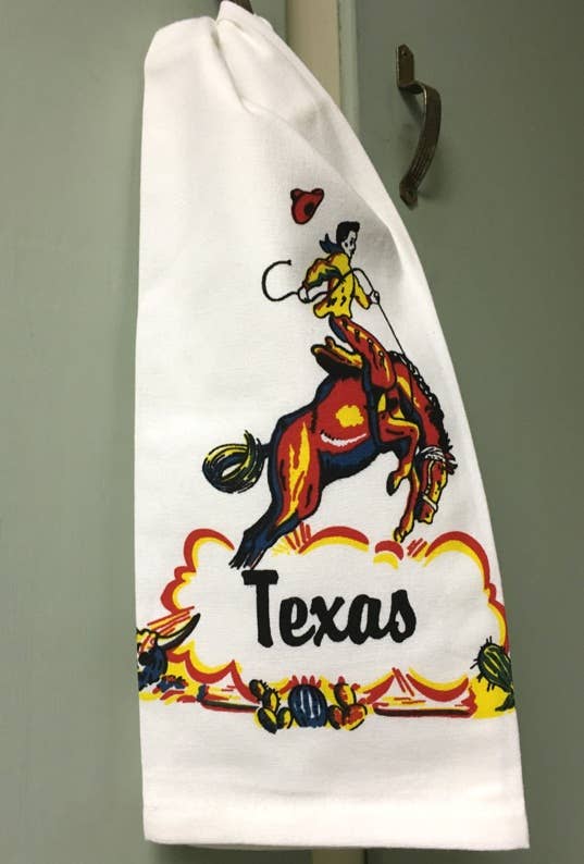 Texas Cowboy Souvenir Kitchen Towel