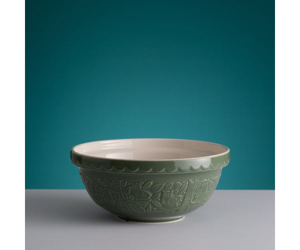 In the Forest Owl- Dark Green Mixing Bowl 11" (S18)