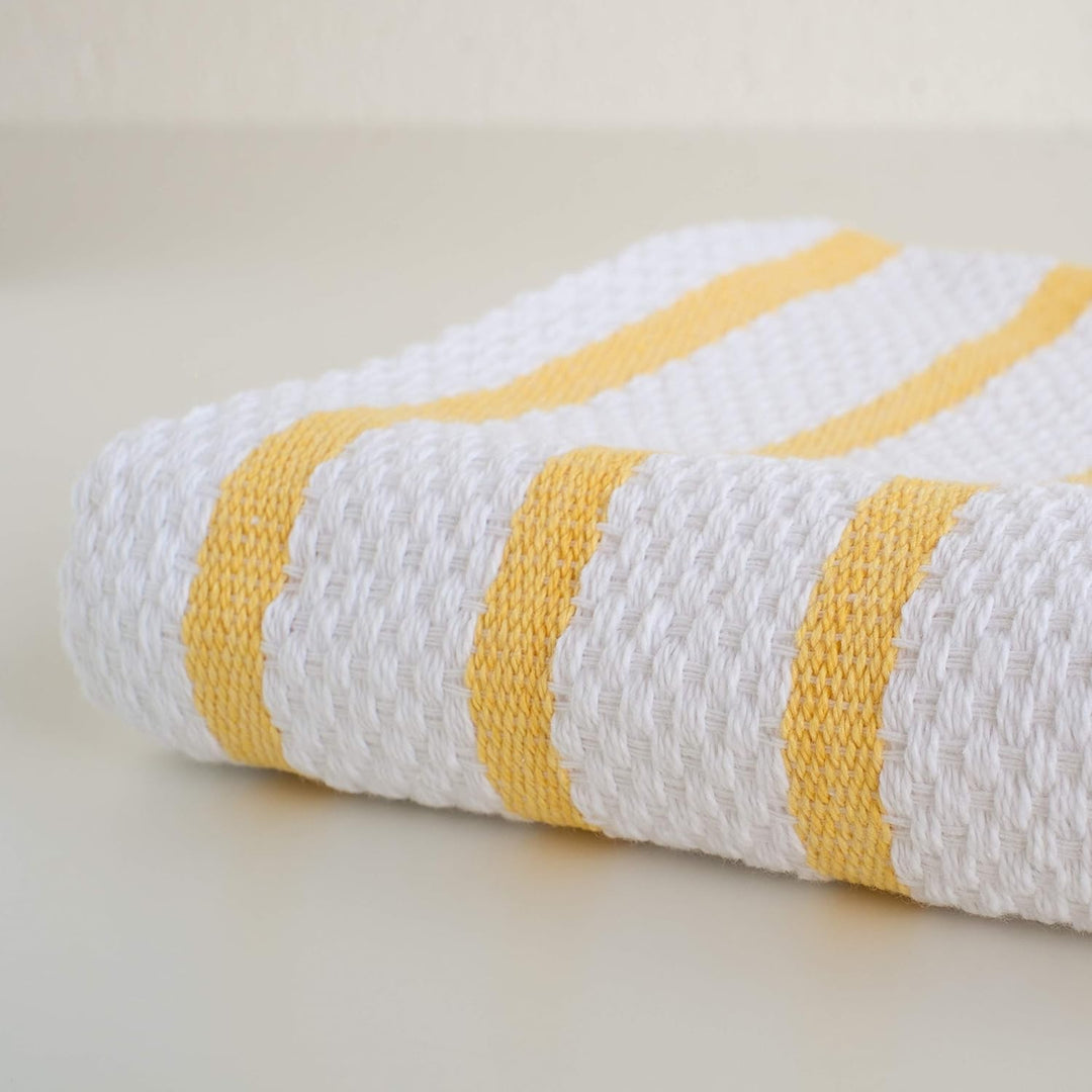 Lemon Basketweave Dishtowel - Set of 2