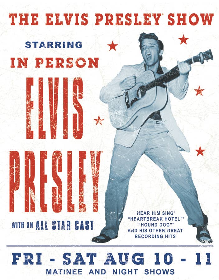 Elvis Presley Show Tin Sign