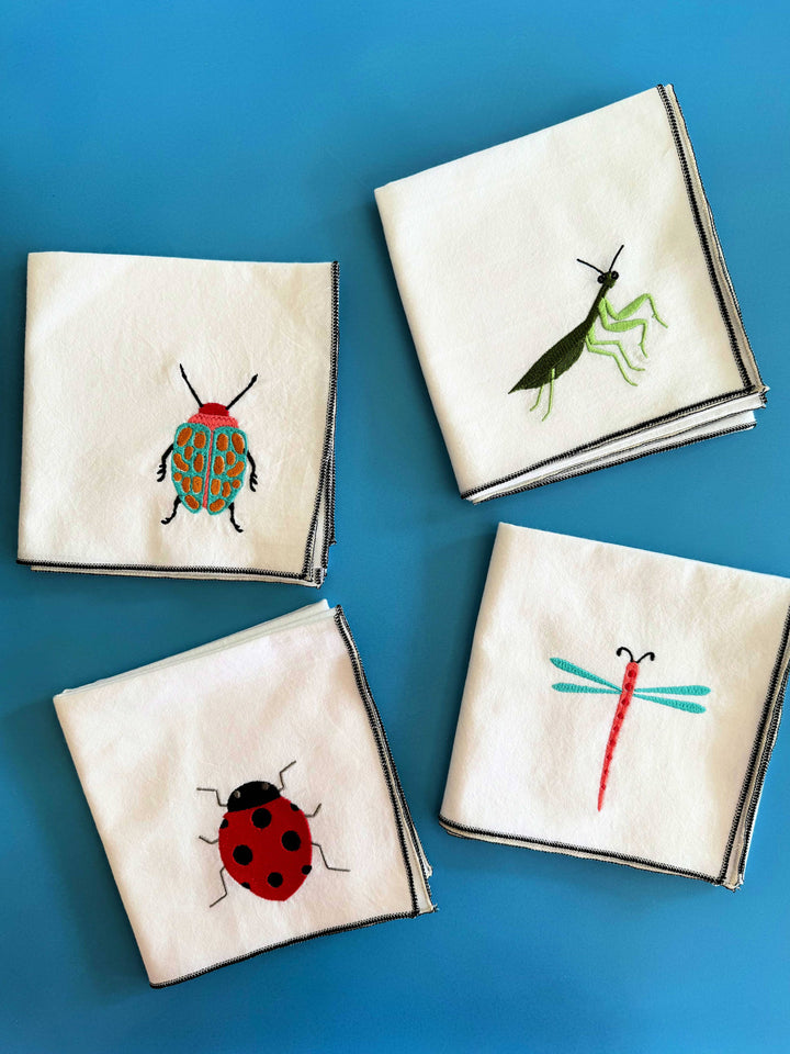 Love Bug Kitchen Towel -  Embroidered