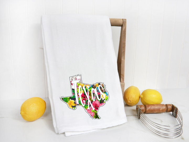 Floral Texas Kitchen Towel