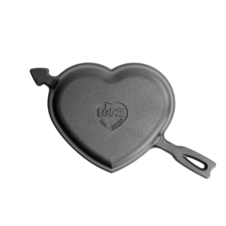 Seasoned Cast Iron Heart Skillet