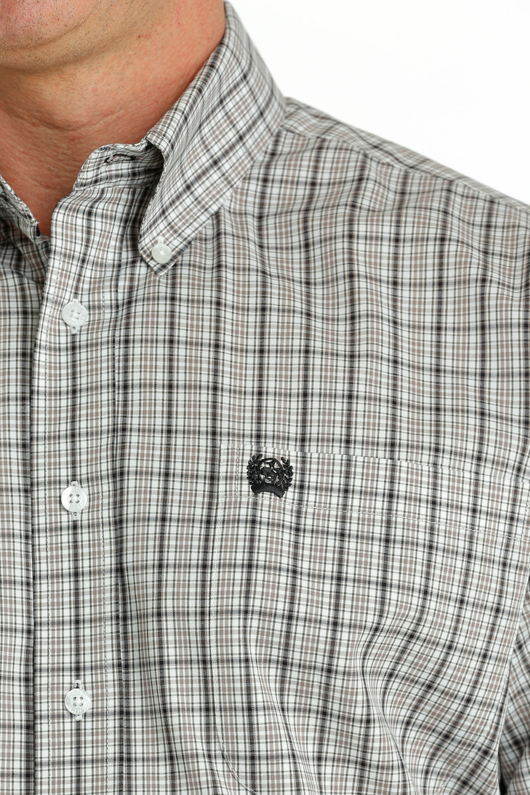 Cinch - Men's Long Sleeve Shirt - White Plaid