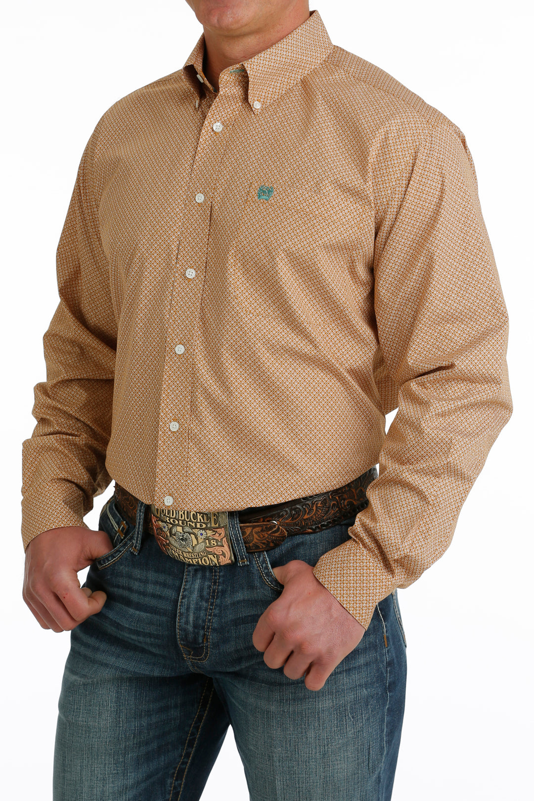 Cinch - Men's Long Sleeve Shirt - Brown