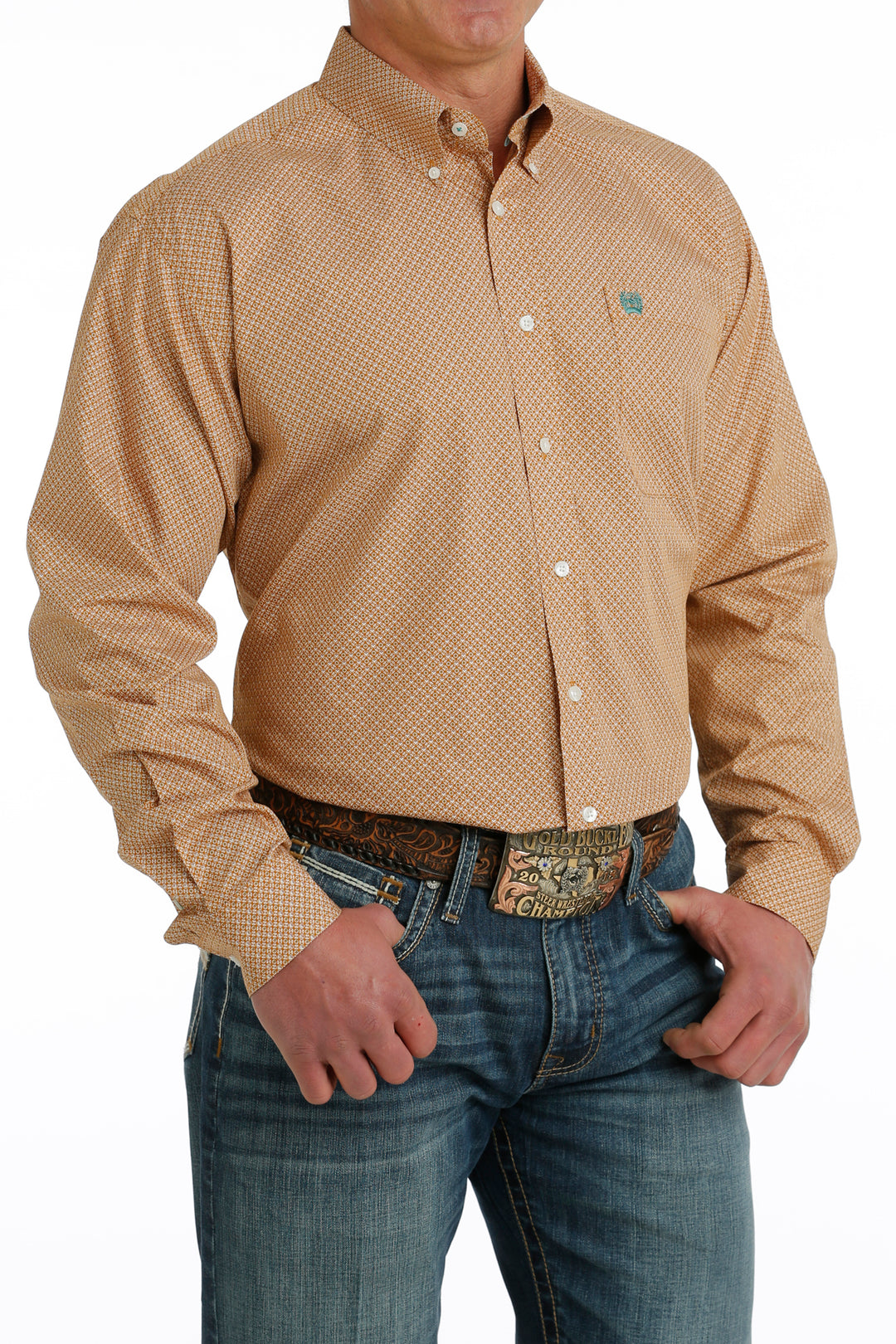 Cinch - Men's Long Sleeve Shirt - Brown