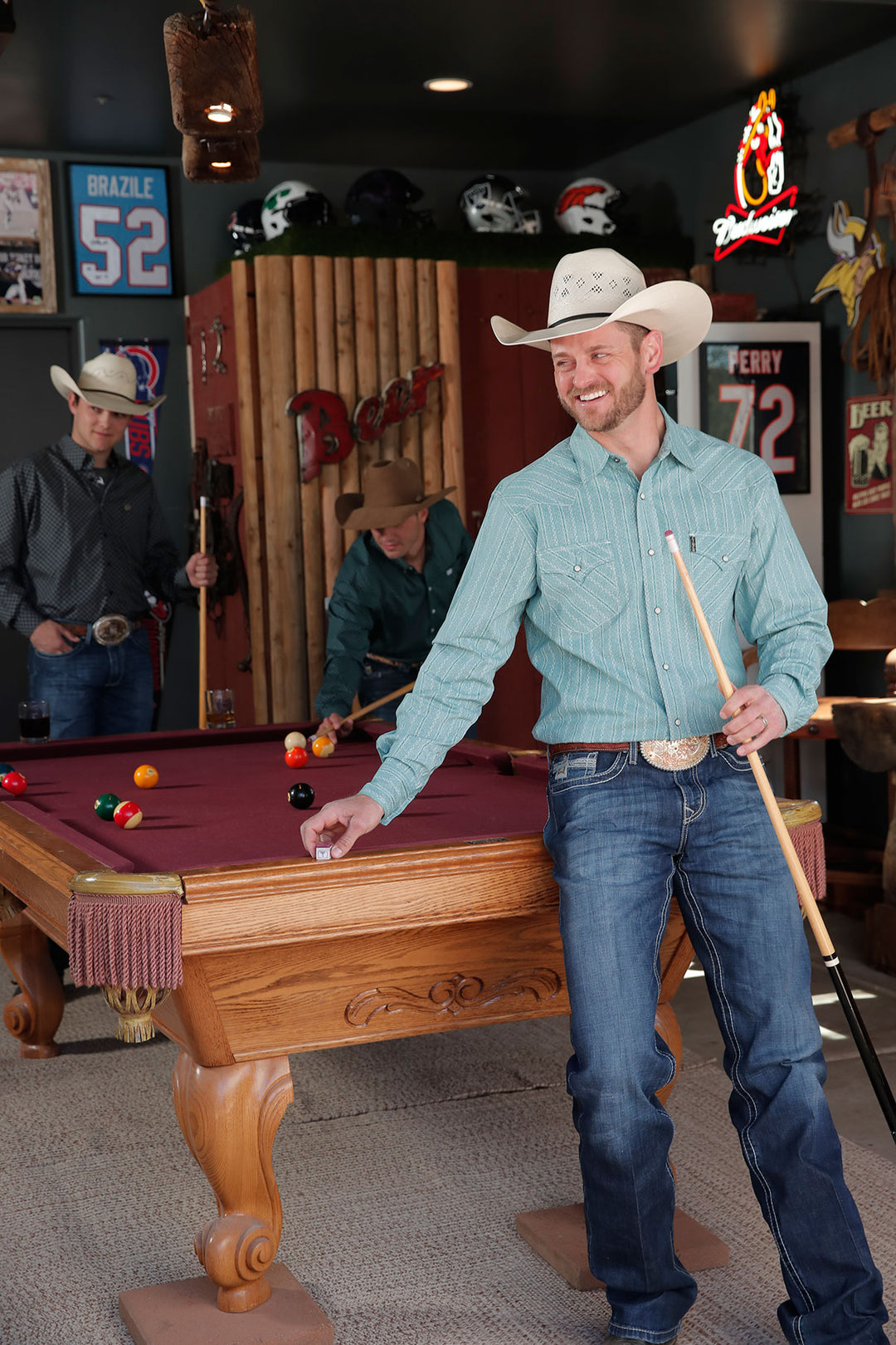 Cinch - Men's Long Sleeve Shirt - Turquoise