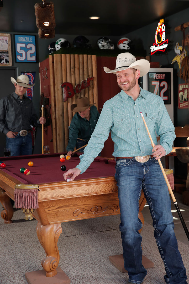 Cinch - Men's Long Sleeve Shirt - Turquoise