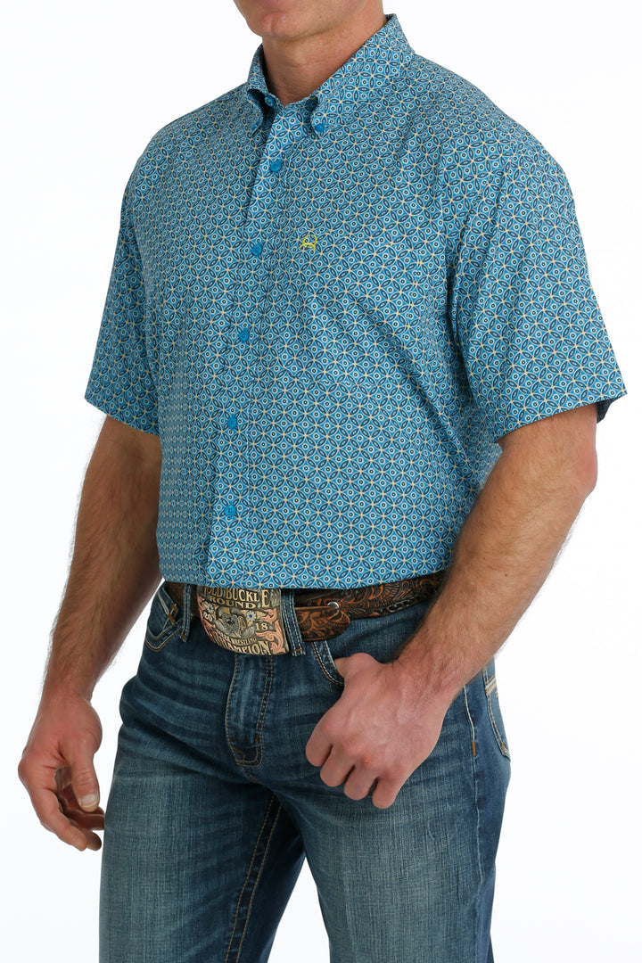 Cinch - Men's Short Sleeve Shirt Arenaflex - Blue