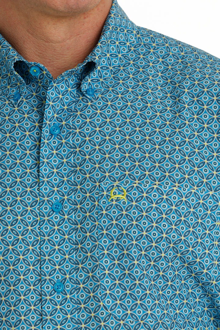 Cinch - Men's Short Sleeve Shirt Arenaflex - Blue