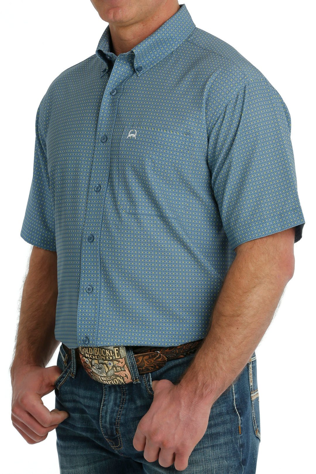 Cinch - Men's Short Sleeve Shirt Arenaflex - Blue