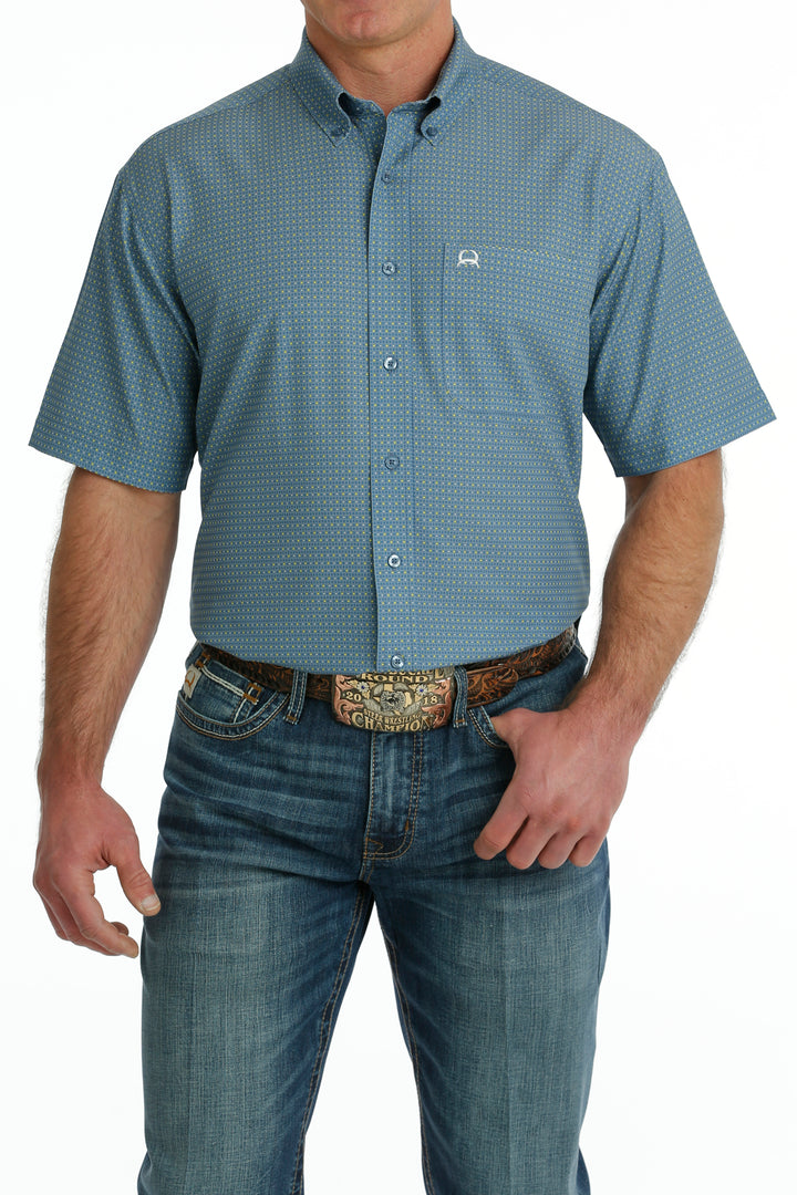 Cinch - Men's Short Sleeve Shirt Arenaflex - Blue