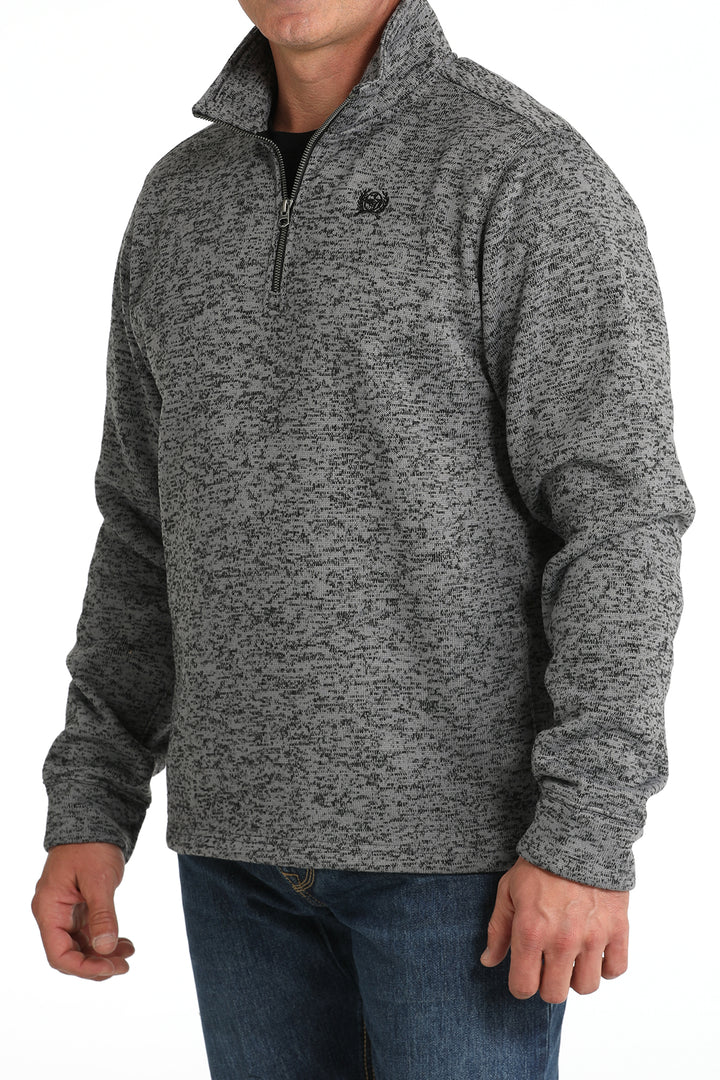 Cinch Men's 1/4 Zip Sweater - Gray