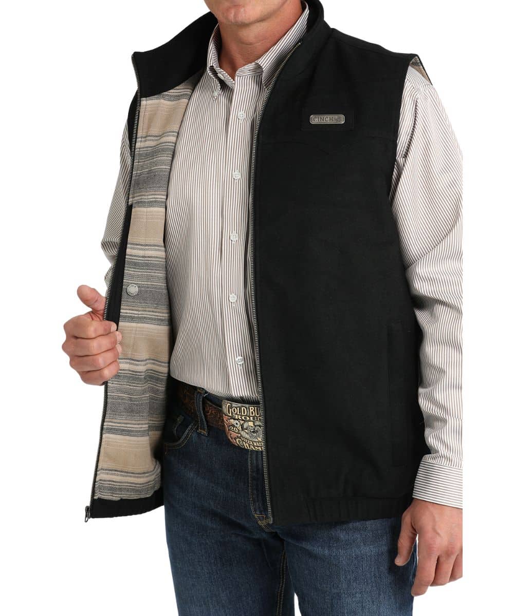 Cinch Men's Concealed Carry Wooly Vest - Black