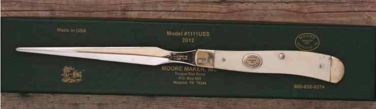 Moore Maker - #1111USS Bone Handled Letter Opener