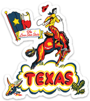 Texas Retro Sticker