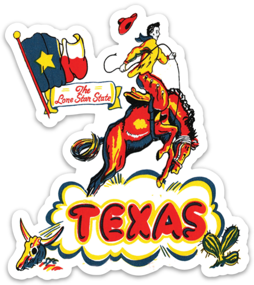 Texas Retro Sticker