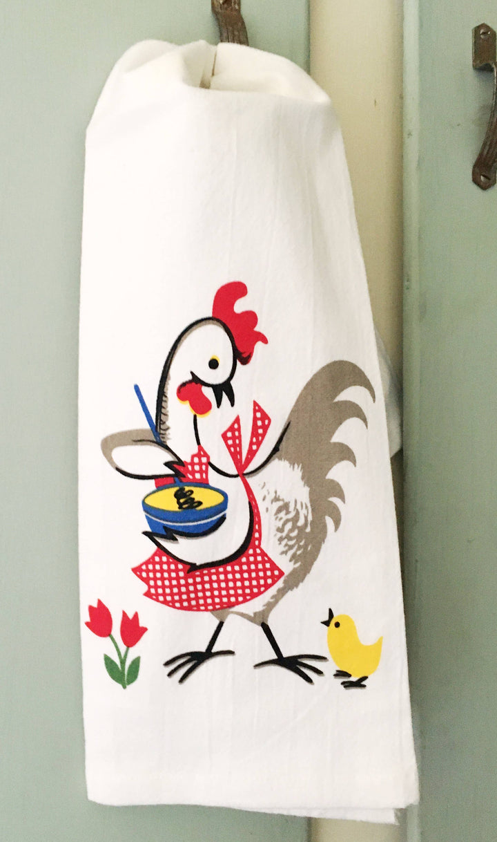 Kitchen Chicken Retro Flour Sack Kitchen Towel