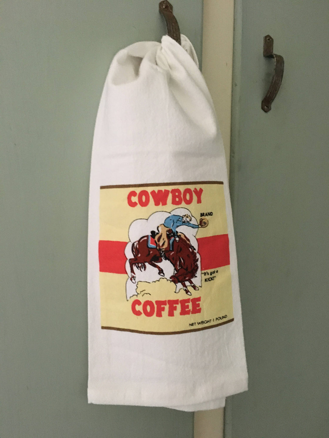 Cowboy Coffee  Retro Flour Sack Kitchen Towel