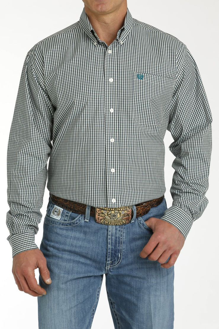 Cinch Men's Long Sleeve Shirt - Gingham Print