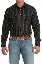 Cinch Men's Long Sleeve Modern Fit Vintage - Black