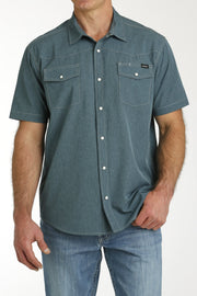 Cinch - Men's Lightweight Short Sleeve Shirt - Blue