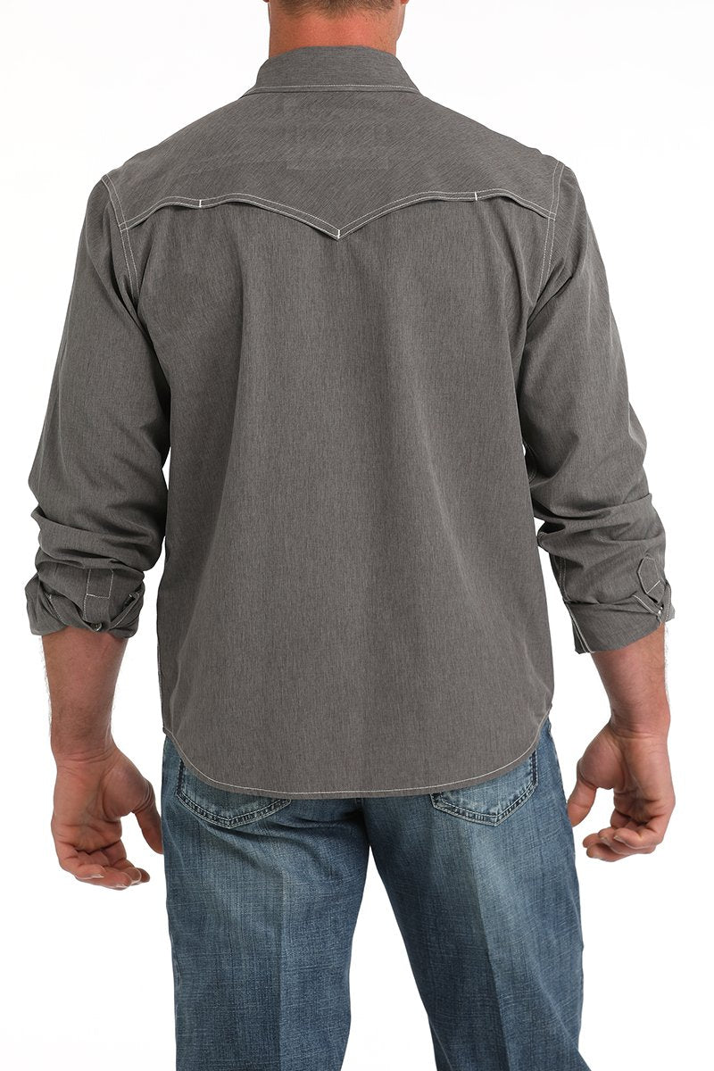 Men's Arenaflex Western Camp Shirt - Charcoal