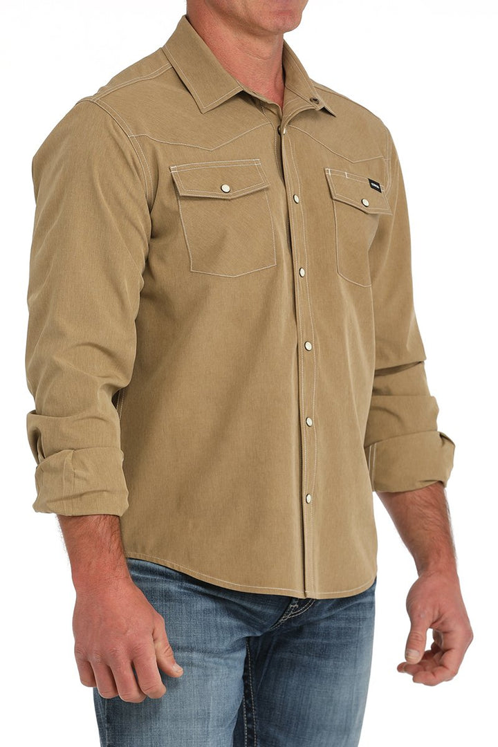 Men's Arenaflex Western Camp Shirt - Brown