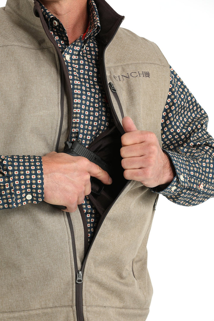 Cinch Men's Concealed Carry Pocket Vest - Stone