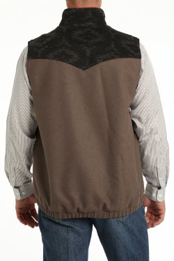 Cinch Men's Coffee & Chocolate Aztec Poly-Wool Concealed Carry Vest