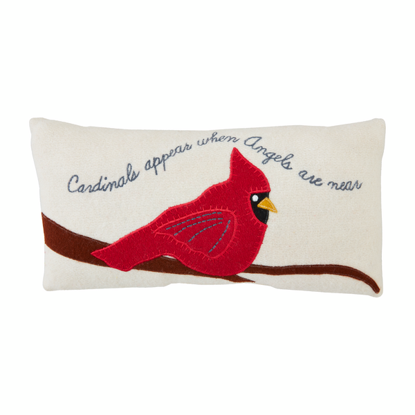 Lumbar Cardinal Felted Pillow