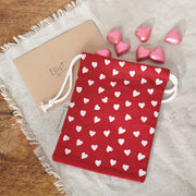 Drawstring Pouch - Hearts