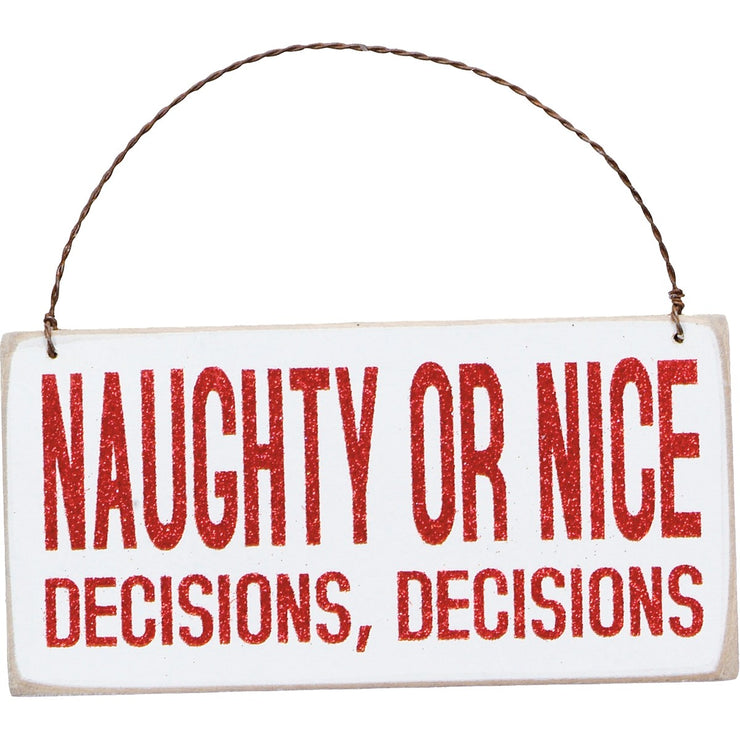 Christmas Ornament - Naughty or Nice