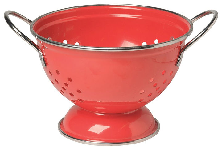 Red Metal Colander