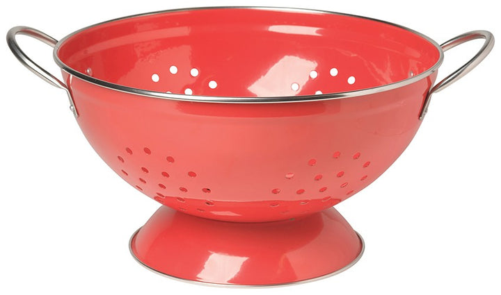 Red Metal Colander