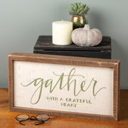 Inset Box Sign - Gather With