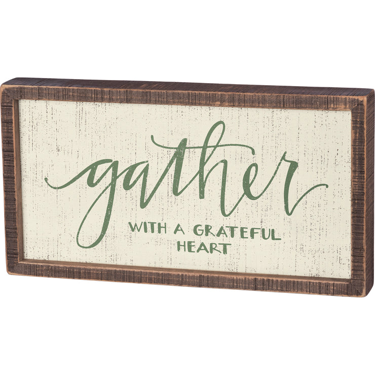 Inset Box Sign - Gather With