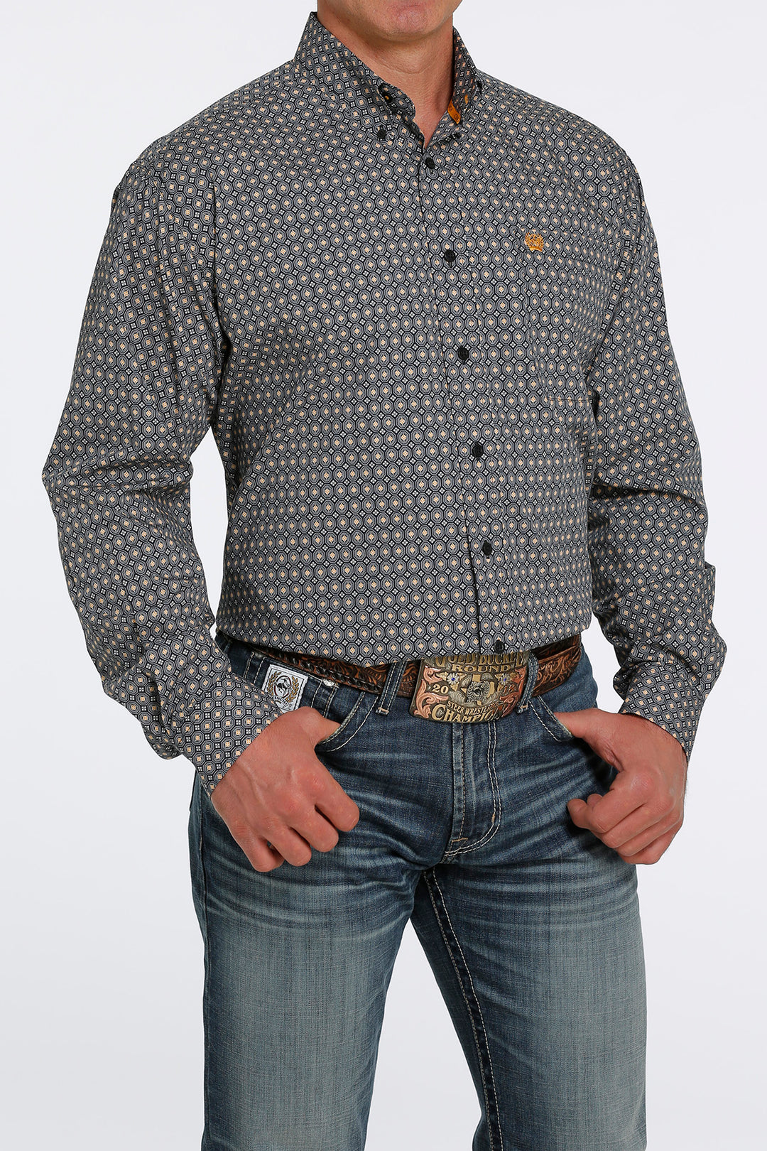 Cinch - Men's Long Sleeve Shirt - Navy