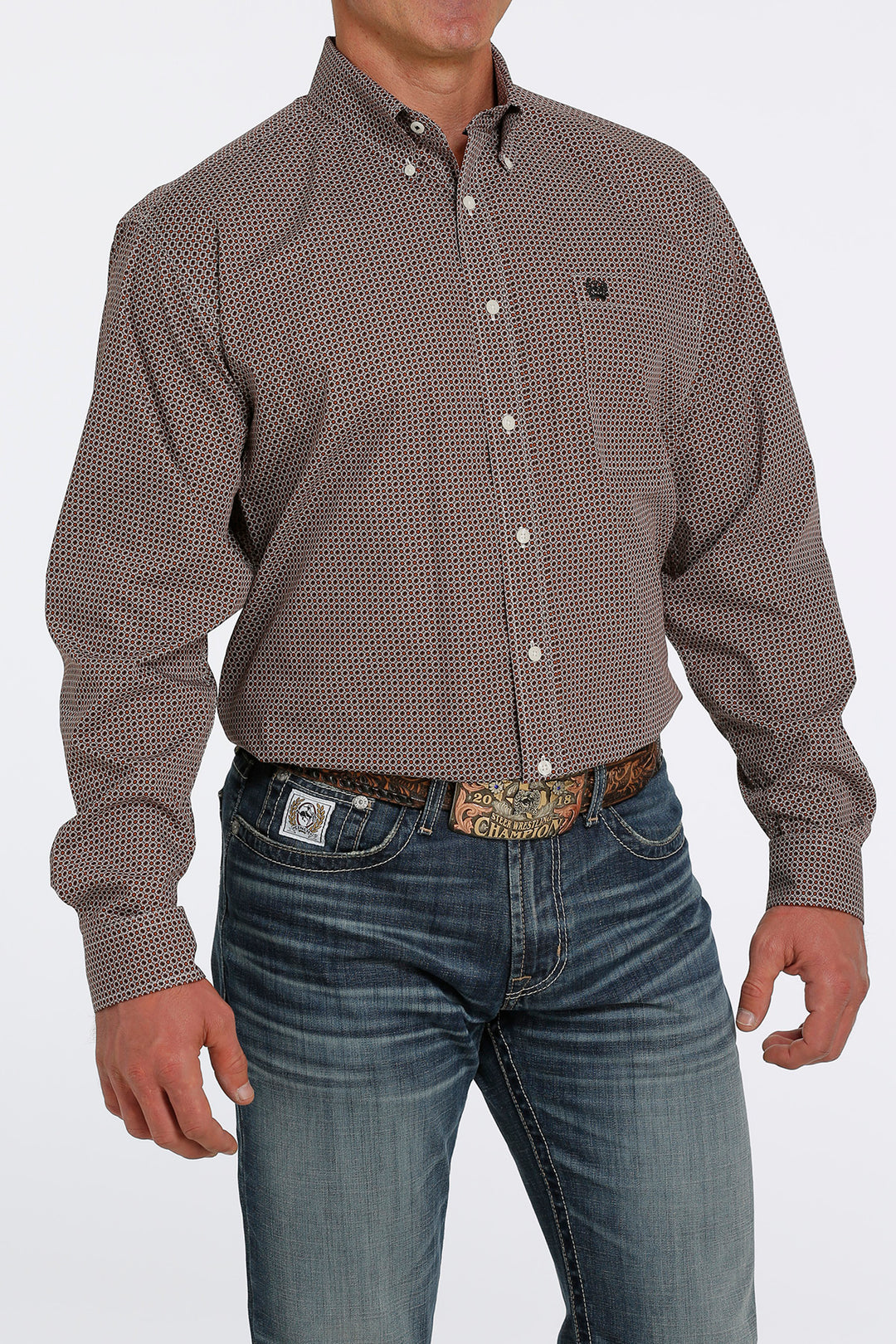 Cinch - Men's Long Sleeve Shirt - Cream