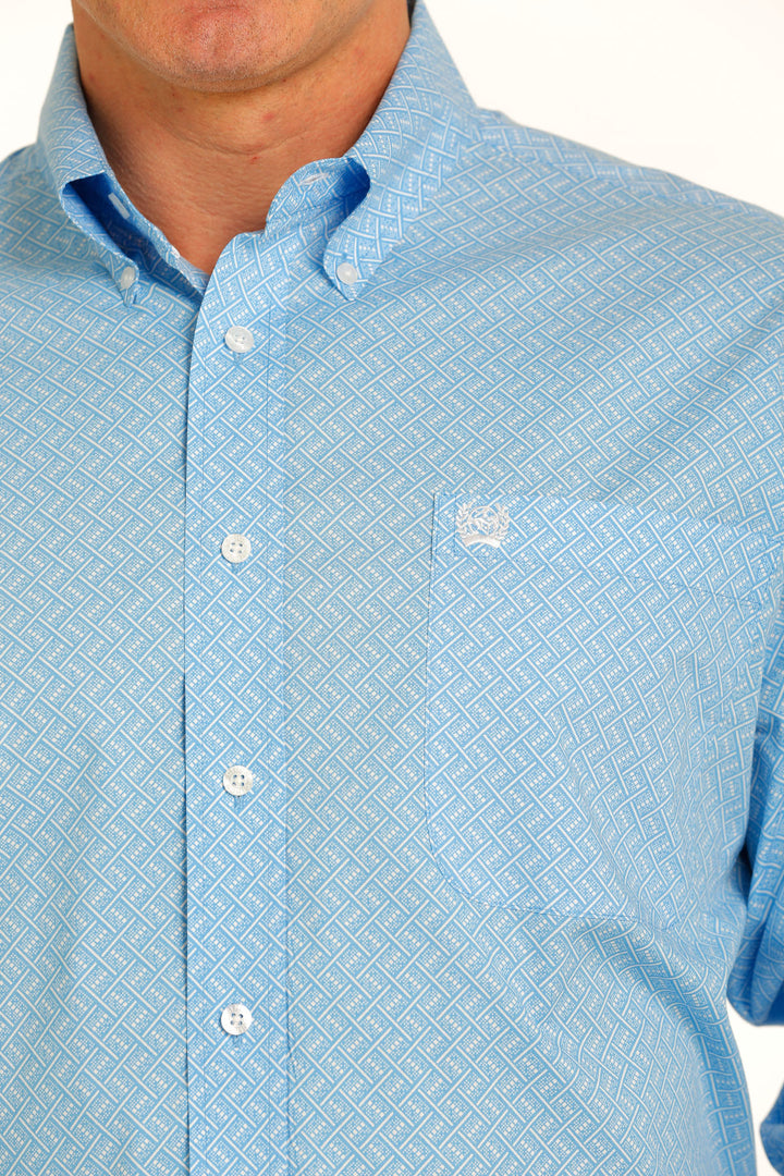 Cinch - Men's Long Sleeve Shirt - BLUE