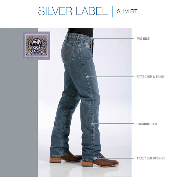 Cinch Men's Jeans - Silver Label - Medium Stone