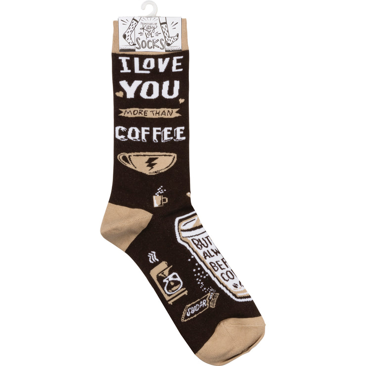 Socks - I Love You More Than Coffee